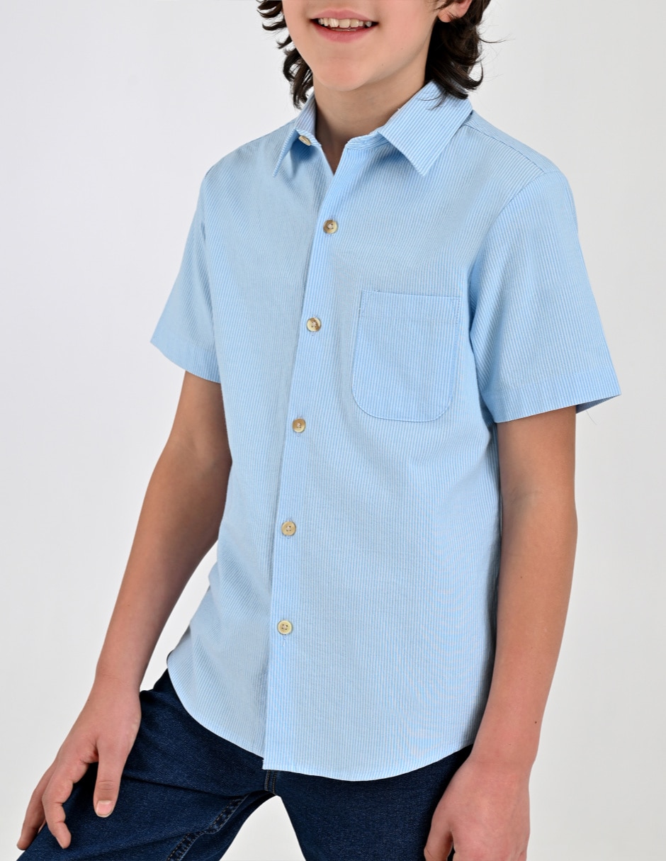 Camisa Casual Otoño Invierno de Algodón manga Corta para Infantil / Niños grandes Niño 3