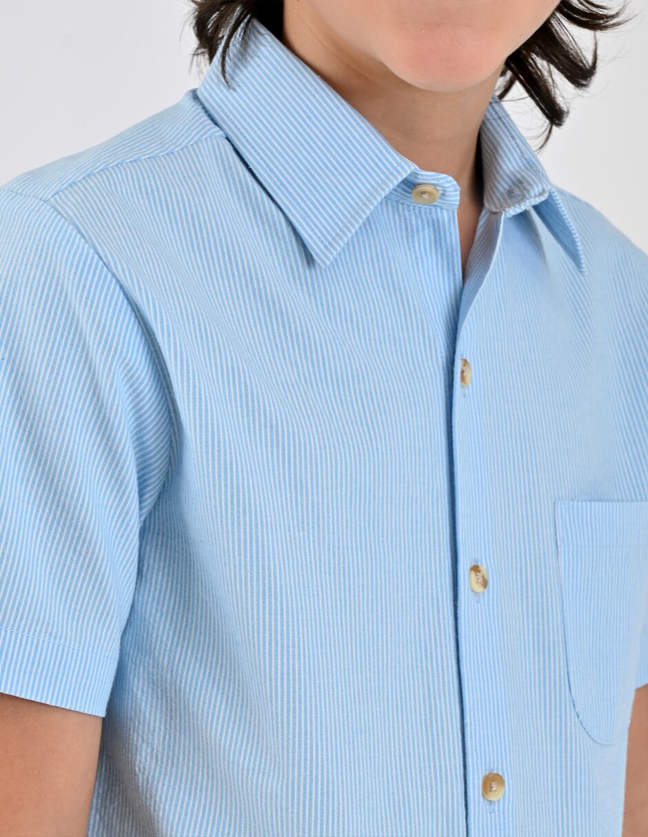 Camisa Casual Otoño Invierno de Algodón manga Corta para Infantil / Niños grandes Niño 4