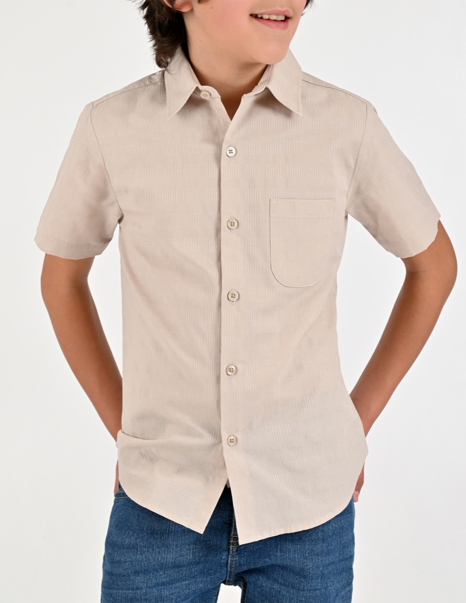 Camisa Casual Otoño Invierno de Algodón manga Corta para Infantil / Niños grandes Niño Camisa Casual Otoño Invierno de Algodón manga Corta para Infantil / Niños grandes Niño