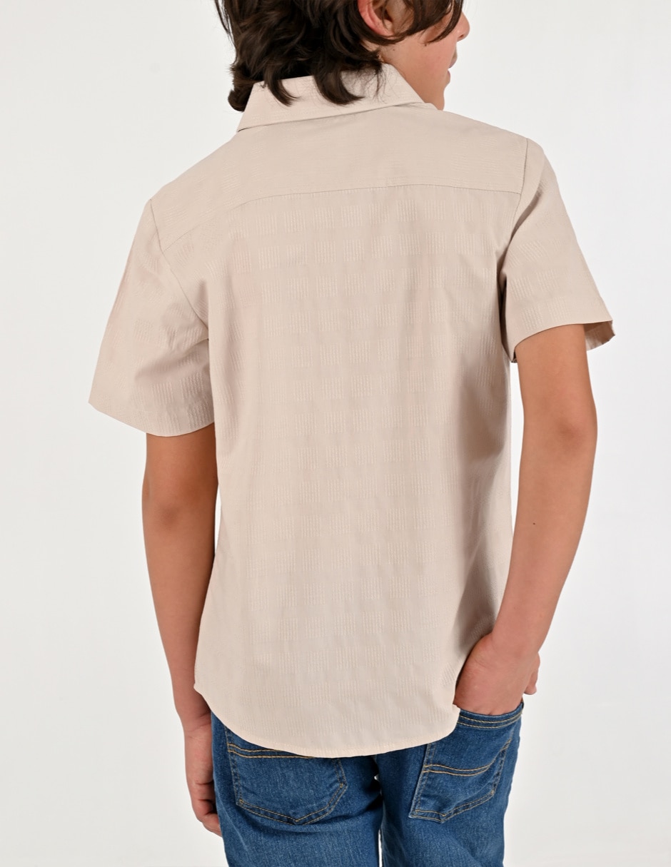 Camisa Casual Otoño Invierno de Algodón manga Corta para Infantil / Niños grandes Niño 4