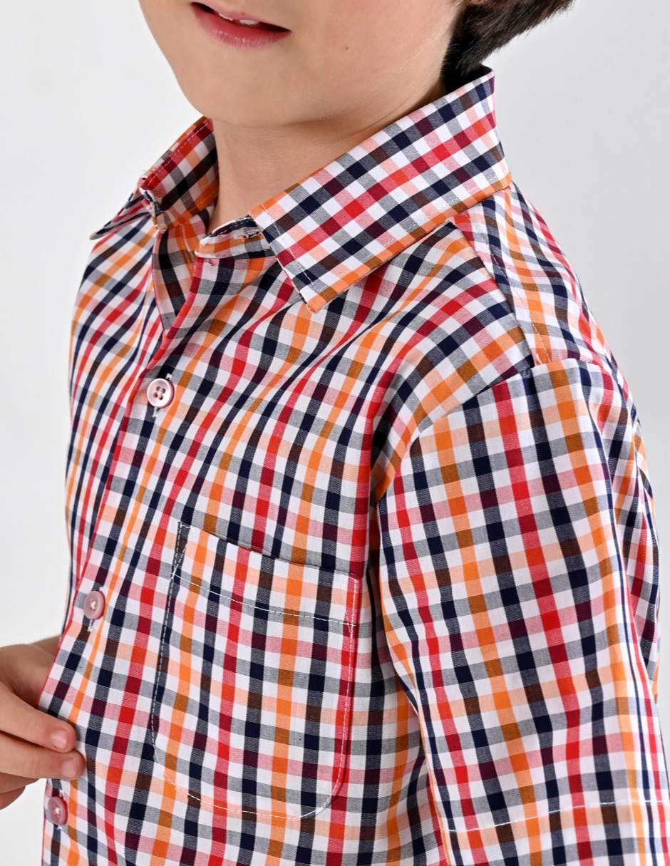 Camisa casual de algodón manga corta para niño 2