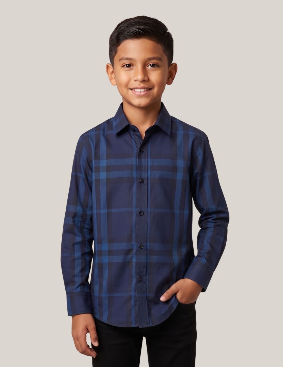 Camisa casual manga larga para niño 2