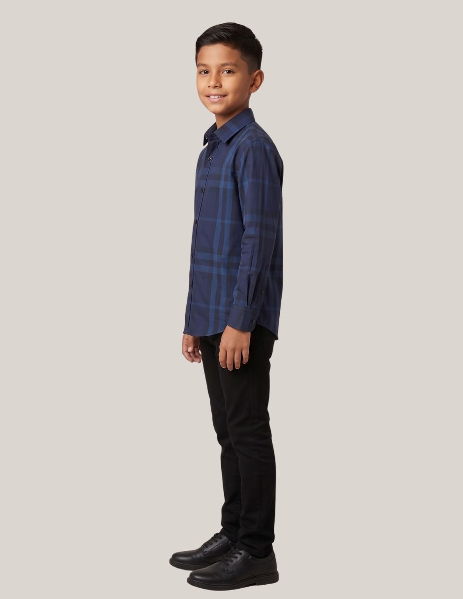 Camisa casual manga larga para niño 3