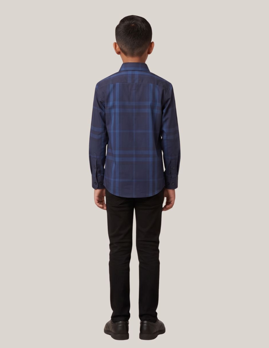 Camisa casual manga larga para niño 4